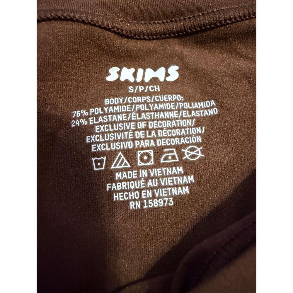 Brand New Skims Women's Size Small Cocoa Brown Fits Everybody Long Sleeve Shirt - Picture 5 of 5